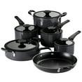 thumbnail image 1 of Tramontina Nesting 11-Piece Heavy-Gauge Aluminum Nonstick Cookware Set with Glass Lids, Pots and Pans Kitchen Set, Oven-Safe, Dishwasher-Safe - Gray, 1 of 11
