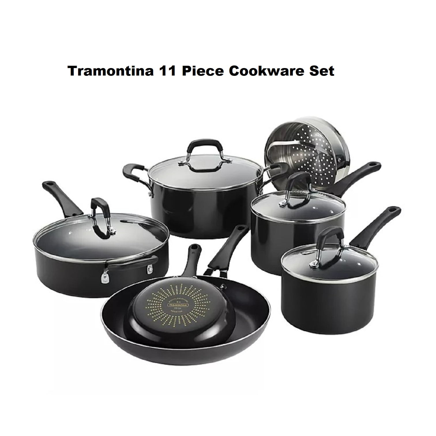 11 - Piece Non-Stick Enameled Cast Iron Cookware Set