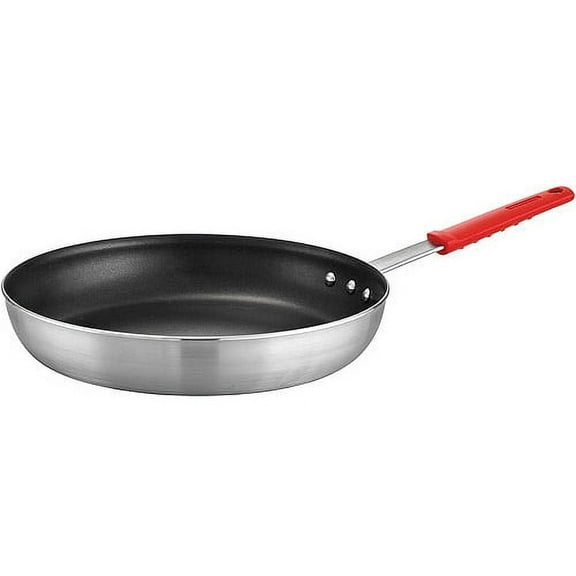 Tramontina Professional 12-Inch Non Stick Large Frying Pan, Heavy-Gauge Aluminum Skillet with Reinforced Nonstick Coating, Red Handle, Dishwasher and Oven Safe