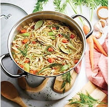 Tramontina 12 Qt Stainless Steel Stock Pot with Glass Lid