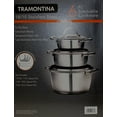 thumbnail image 1 of Tramontina 18/10 Stainless Steel 6 Piece Stackable Cookware Set, 1 of 2