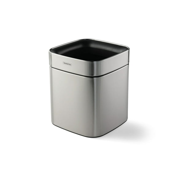 Tramontina 2.11 Gallon Stainless Steel Square Open Top Waste Bin