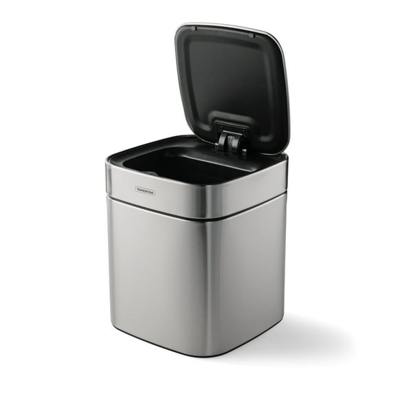 Tramontina 2.11-Gallon Stainless Steel Touchless Waste Bin with ABS Lid, Motion Sensor, Bag Tuck Hole