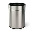thumbnail image 1 of Tramontina 2.38 Gallon Stainless Steel Round Open Top Waste Bin, 1 of 5
