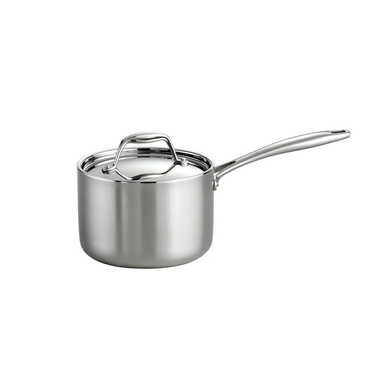 Gourmet Tri-Ply Clad 2 qt. Stainless Steel Sauce Pan with Lid Gourmet Tri-Ply Clad 2 qt. Stainless Steel Sauce Pan with Lid