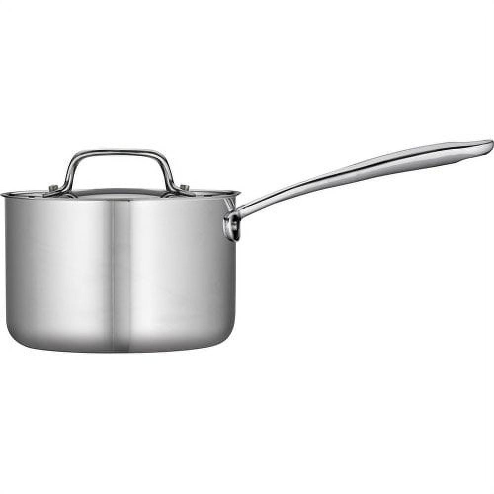  SLOTTET Tri-Ply Whole-Clad Stainless Steel Sauce Pan with Pour  Spout,2.5 Quart Small Multipurpose Pasta Pot with Strainer Glass Lid,  Saucepan for Cooking with Stay-cool Handle.: Home & Kitchen