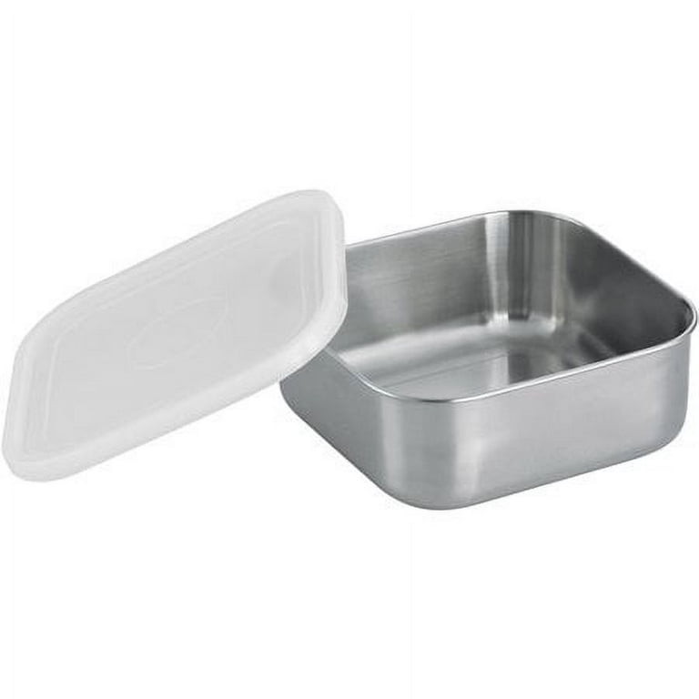 Tramontina Freezinox square stainless steel container set with