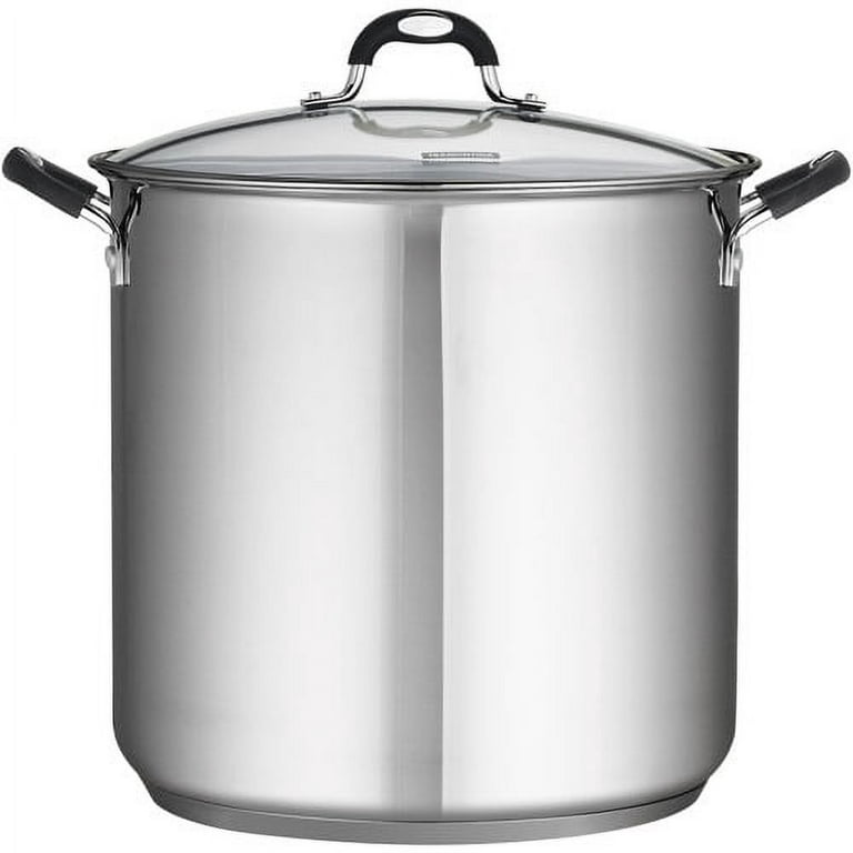 Tramontina Gourmet 12-Qt. Tri-Ply Covered Stock Pot Gray