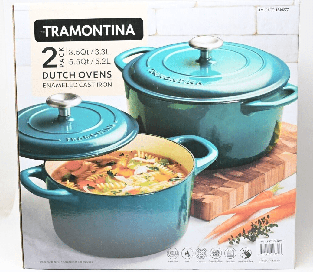 Tramontina qt qt Round Enameled Cast Iron Dutch Oven Set