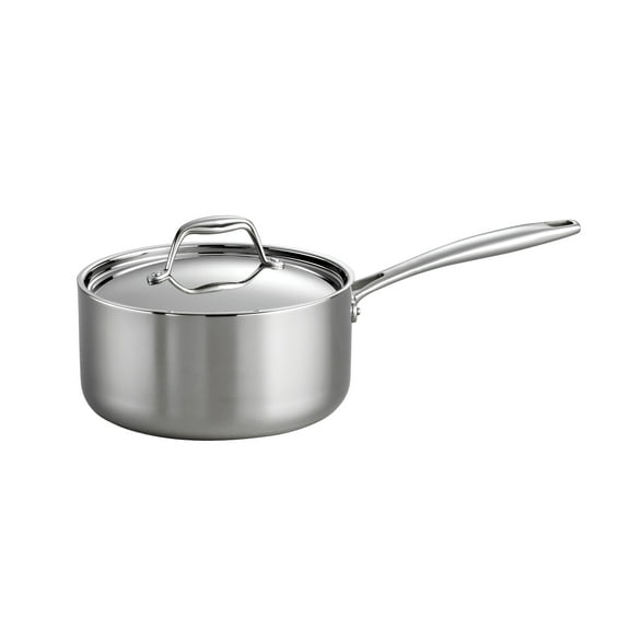 Tramontina Signature 3-Quart Tri-Ply Clad Stainless Steel Sauce Pan with Lid, Induction Ready, Oven & Dishwasher Safe