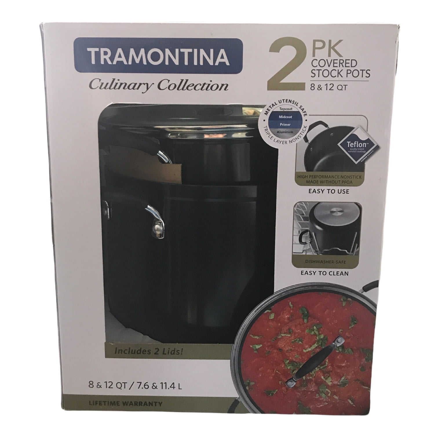 Tramontina Fiora 4.25 Qt Multipurpose Ceramic Non-Stick 5 Pcs. Cookware Set  - Gray
