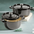 thumbnail image 1 of Tramontina 4-quart & 6-quart Enameled Cast Iron Round Dutch Oven, 2-pack, 1 of 5