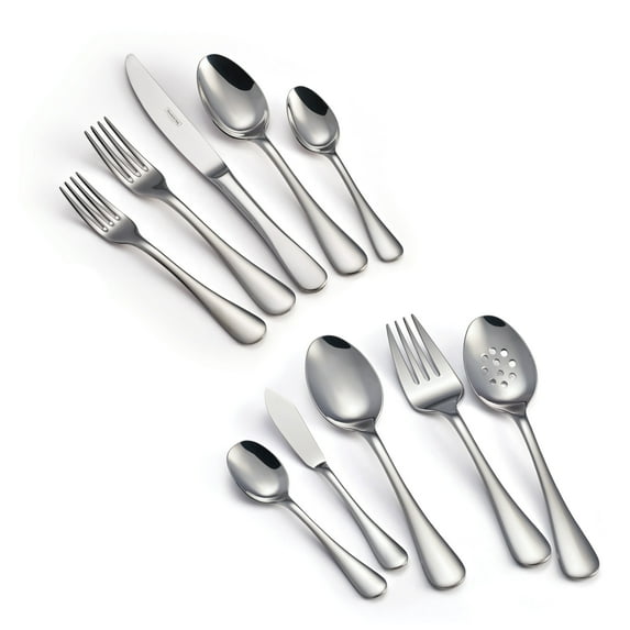 Tramontina Classic 45-Piece Stainless Steel Flatware Set – Mirror-Polished, Knives, Forks, Spoons & Serving Utensils Silverware Set, Service for 8