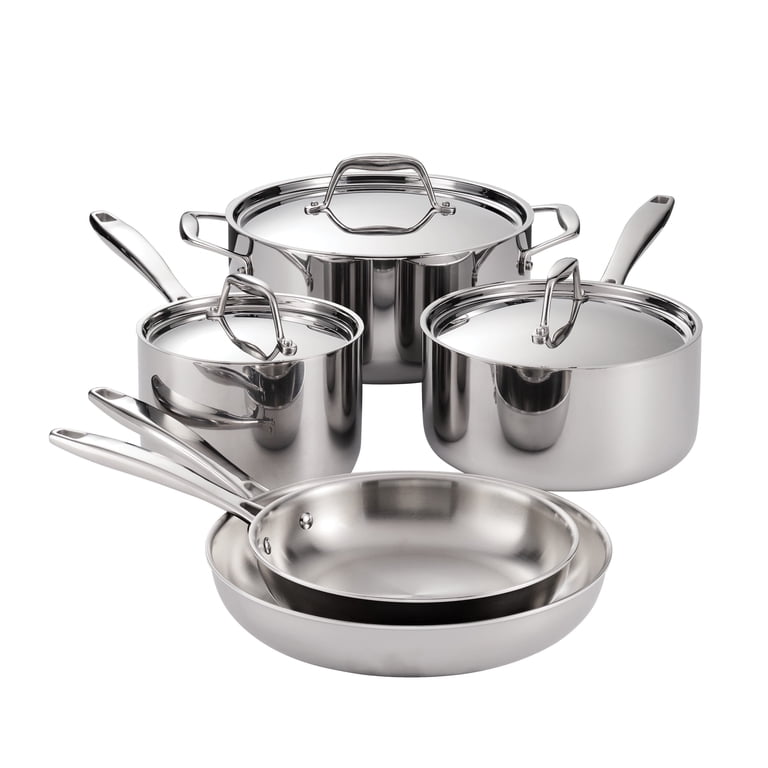 Tramontina Signature 8-Piece Tri-Ply Clad Stainless Steel Cookware