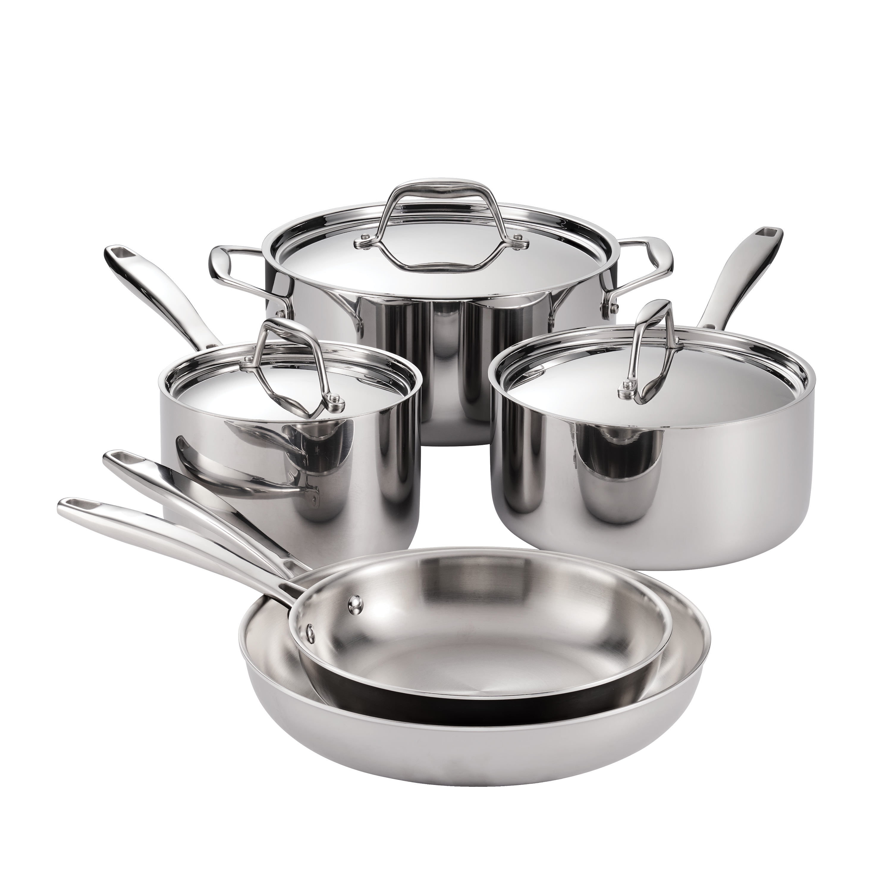 小物などお買い得な福袋 Tramontina 8PC Set Cookware Steel Stainless Tri-Ply 調理器具