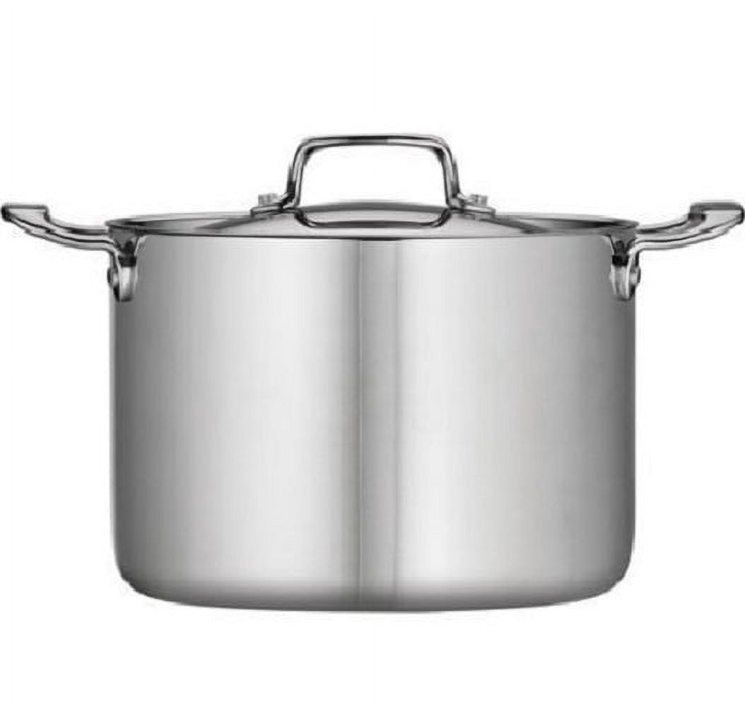 Tramontina 8-Qt Stainless Steel Tri-Ply Clad Stock Pot with Lid - image 1 of 1