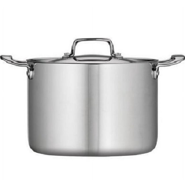 Tramontina 8-Qt Stainless Steel Tri-Ply Clad Stock Pot with Lid