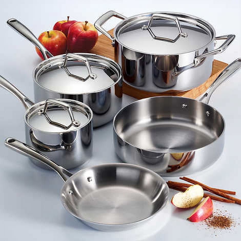  Tramontina 8-Piece Cookware Set Stainless Steel, 80116/247DS:  Home & Kitchen
