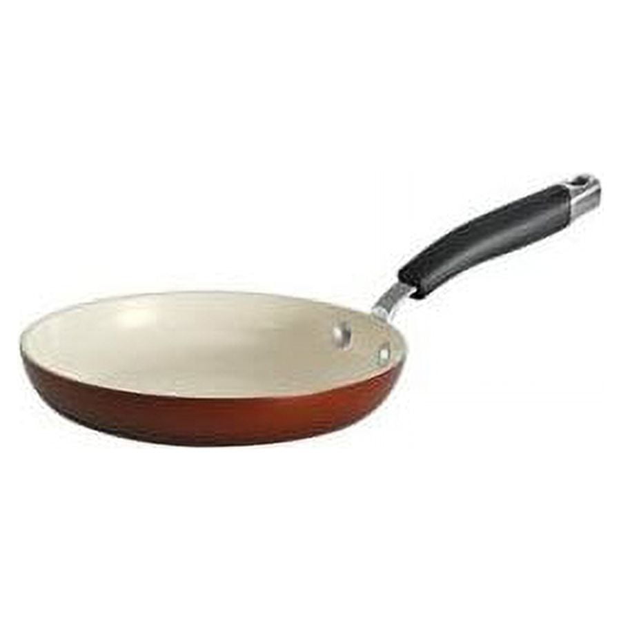 8-Inch Metallic Copper Ceramic Non-Stick Fry Pan with Lid