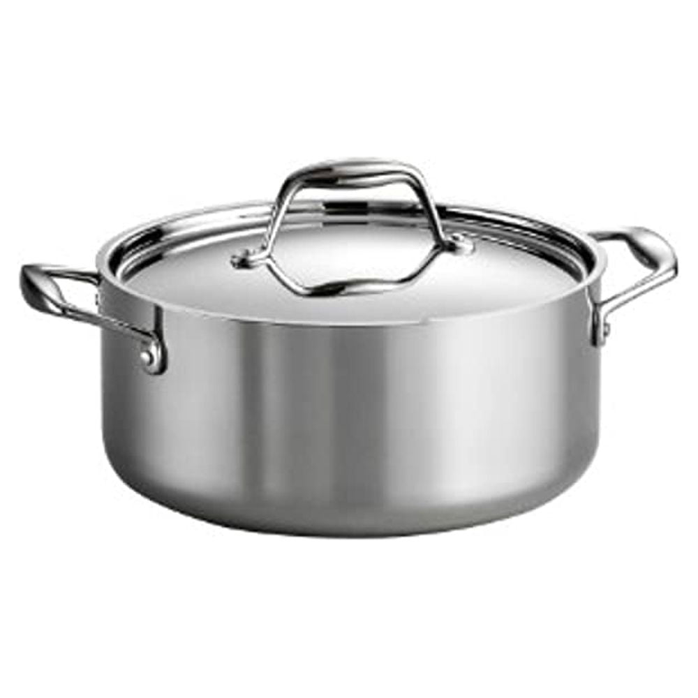 Tramontina Gourmet 5-qt. Tri-Ply Clad 18/10 Stainless Steel Induction-Ready Dutch  Oven with Lid 80116/025DS, Color: Stainless Steel - JCPenney