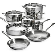 Tramontina 80116/567DS Stainless Steel Tri-Ply Clad Cookware Set, 12-Piece