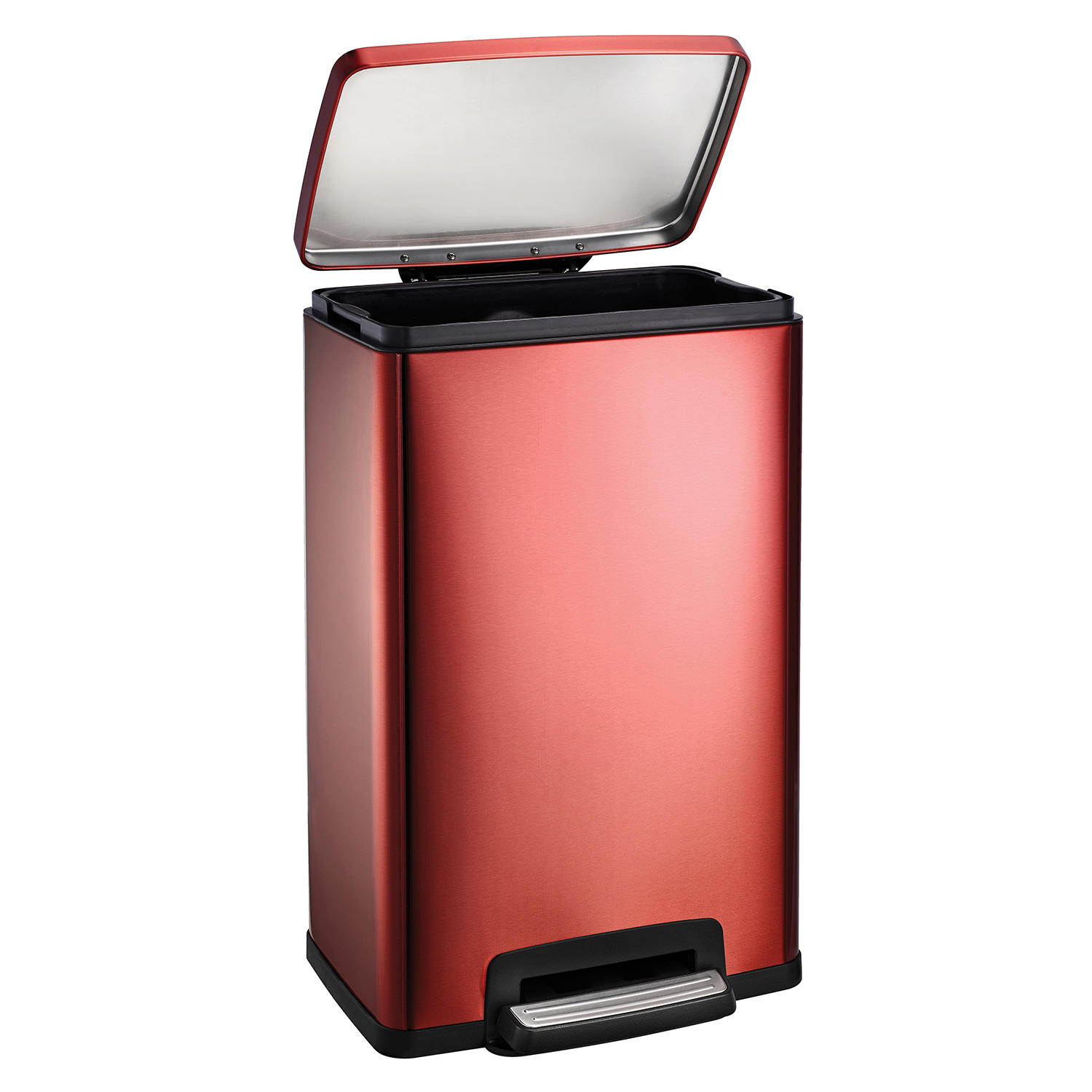 Tramontina 81200/500DS 13Gallon Step Trash Can, Red