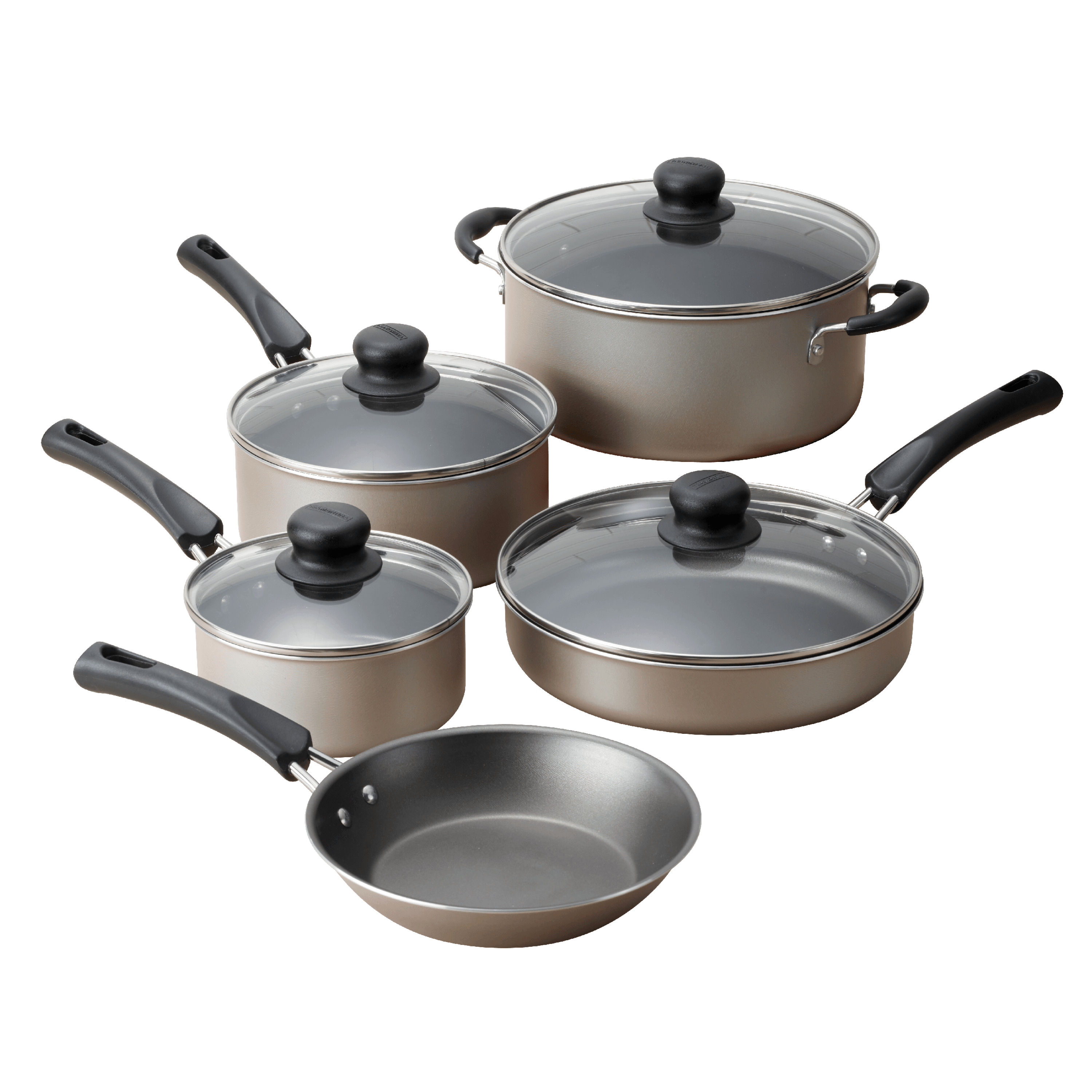 Tramontina 9-Piece Non-Stick Cookware Set, Champagne photo 1
