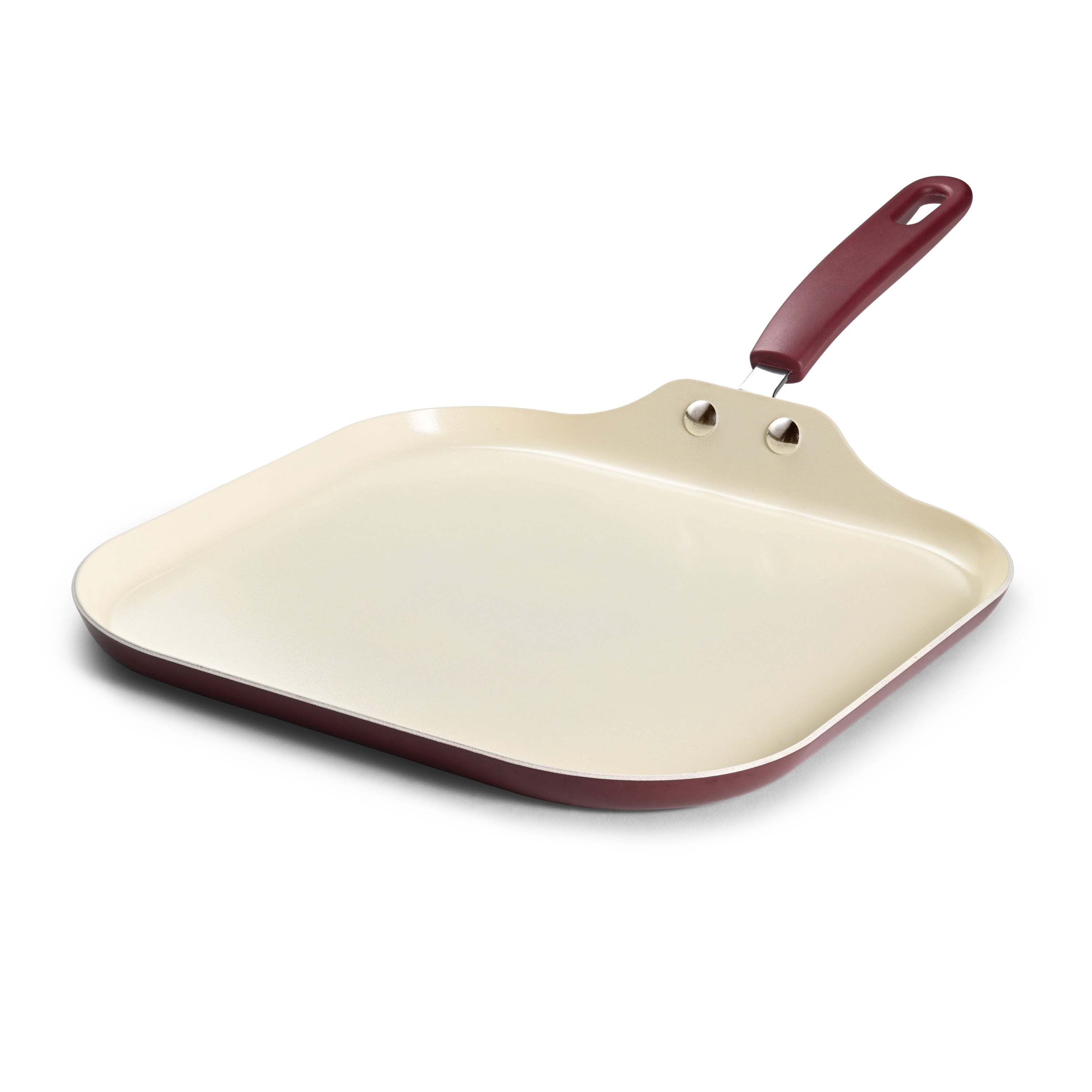 Tramontina Ceramaware 11-Inch Ceramic Nonstick Square Griddle Wine