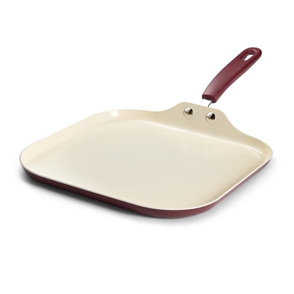 Tramontina Ceramaware 11-Inch Ceramic Nonstick Square Griddle Wine