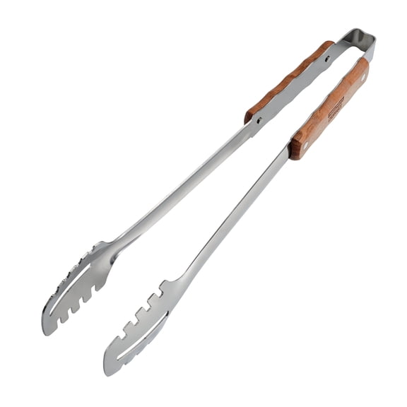 Tramontina Churrasco 18.6-Inch Stainless Steel Wood Handle BBQ Tongs, Tool for Roasted Meats & Vegetables