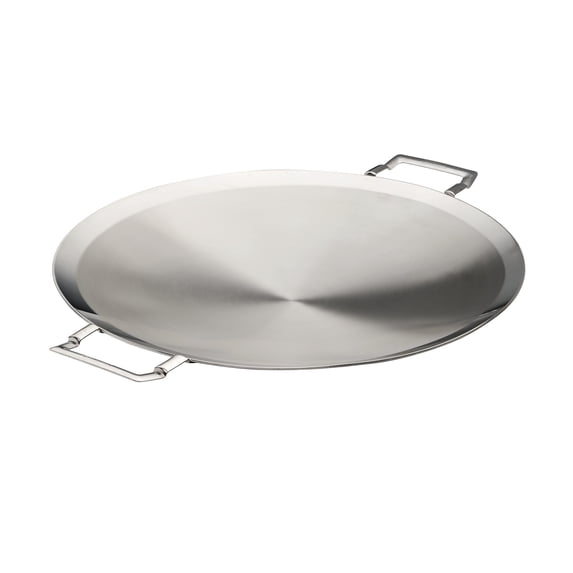 Tramontina Churrasco BBQ 17.25-Inch Tri-Ply Stainless Steel Round Griddle Pan, Oven-Safe