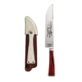 thumbnail image 1 of Tramontina Churrasco BBQ 7-Inch Forged High-Carbon Stainless Steel Gaucho Style Knife with Leather Sheath, Red Polywood Handle, 1 of 4