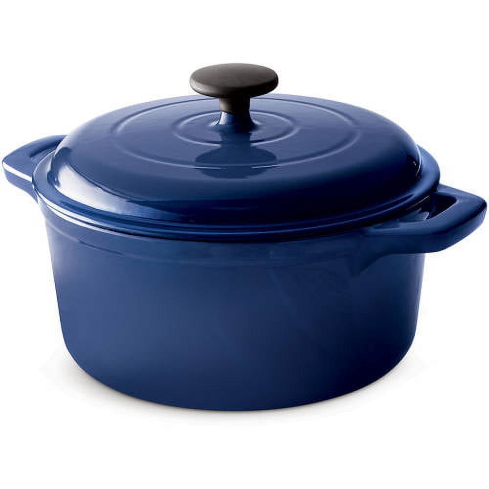 5.5 Qt Enameled Cast-Iron Series 1000 Covered Round Dutch Oven - Gradated  Cobalt - Tramontina US