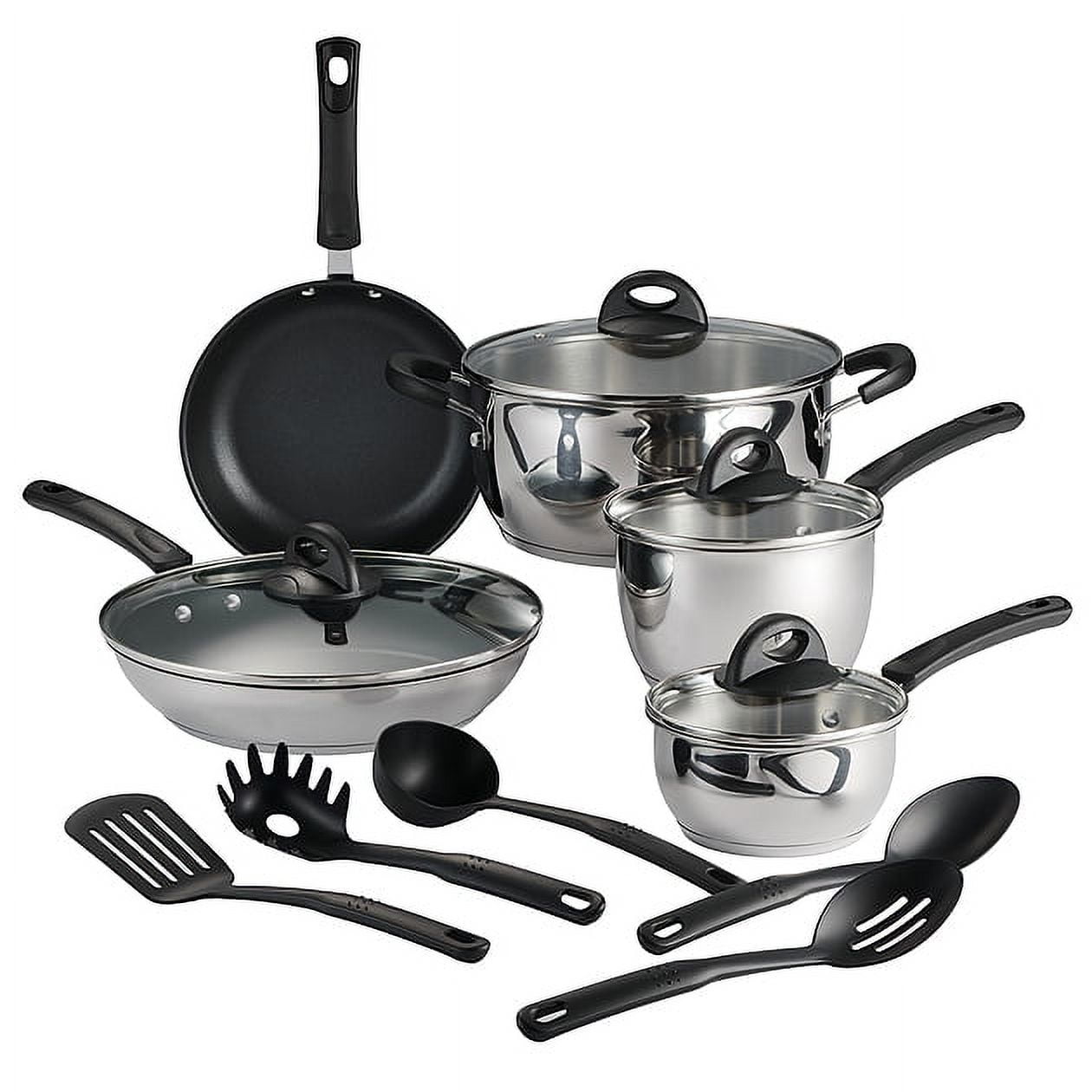 Tramontina 14-Piece Tri-Ply Clad 18/10 Stainless Steel Cookware Set