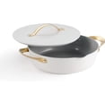 thumbnail image 1 of Tramontina Fiora 4.25-Quart Multipurpose Ceramic Non Stick Cooking Pan with Lid, White, 1 of 6