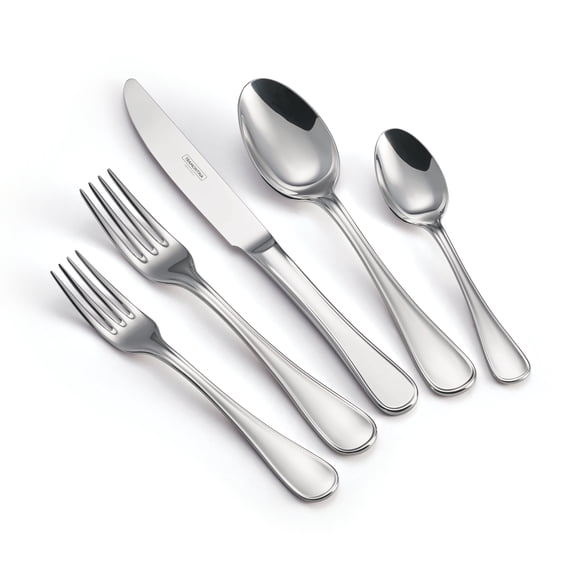 Tramontina Firenze 20-Piece Stainless Steel Flatware Set – Mirror-Polished Finish, Teardrop Handle Design, Knives, Forks & Spoons Silverware Set, Service for 4