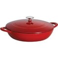 Tramontina Gourmet 4Quart Cast Iron Covered Braiser, Red