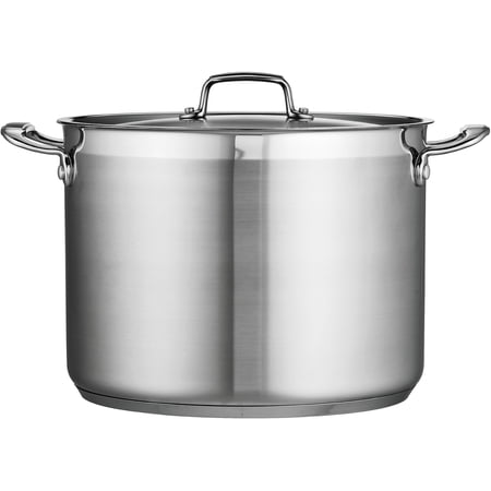 Tramontina Gourmet 16-Quart Tri-Ply Stainless Steel Stock Pot with Lid, Oven-Safe, Dishwasher Safe