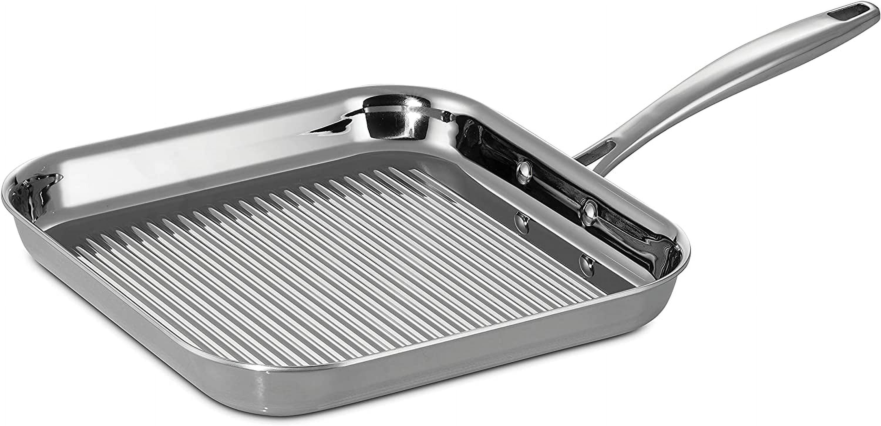 11 Stainless Steel Square Grill Pan - The Peppermill