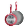 thumbnail image 1 of Tramontina Solara 2-Pack 10-inch & 12-inch Aluminum Ceramic Nonstick Fry Pans, Induction-Ready Cookware, Oven & Dishwasher Safe - Red, 1 of 7