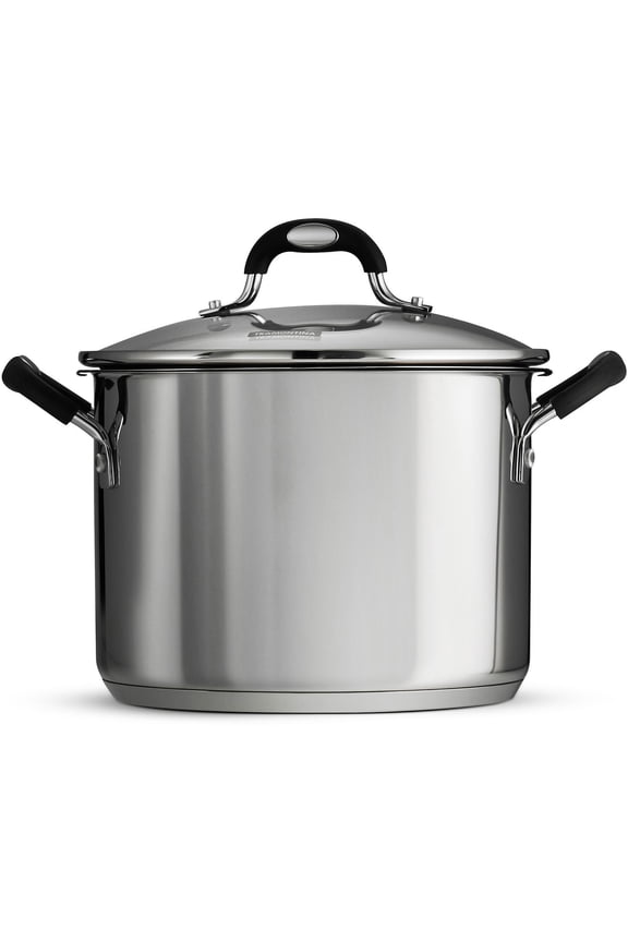 Lock-N-Drain Stainless Steel 6 Quart Covered Stock Pot, 3 Count