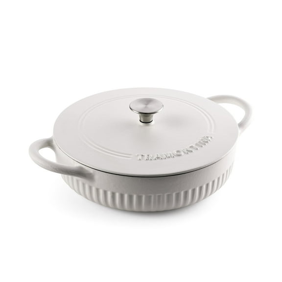 Tramontina Mesa 3.5 Qt Enameled Cast Iron Braiser White