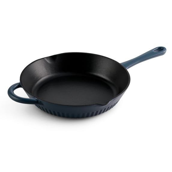Tramontina Mesa Enameled Cast Iron Skillets, 10 Inch Frying Pan - Blue