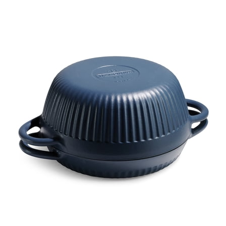 Tramontina 4 QT Enameled Cast Iron Dutch Oven for Bread Baking – Multipurpose Bread Oven, Blue