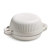 Tramontina 4 QT Enameled Cast Iron Dutch Oven for Bread Baking   Multipurpose Bread Oven, White