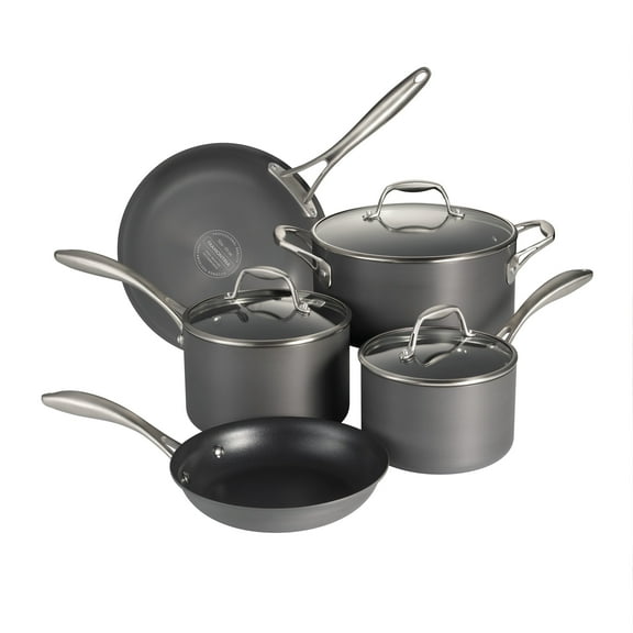 Tramontina OnyxPro 8-Piece Hard Anodized Nonstick Cookware Set, Oven-Safe