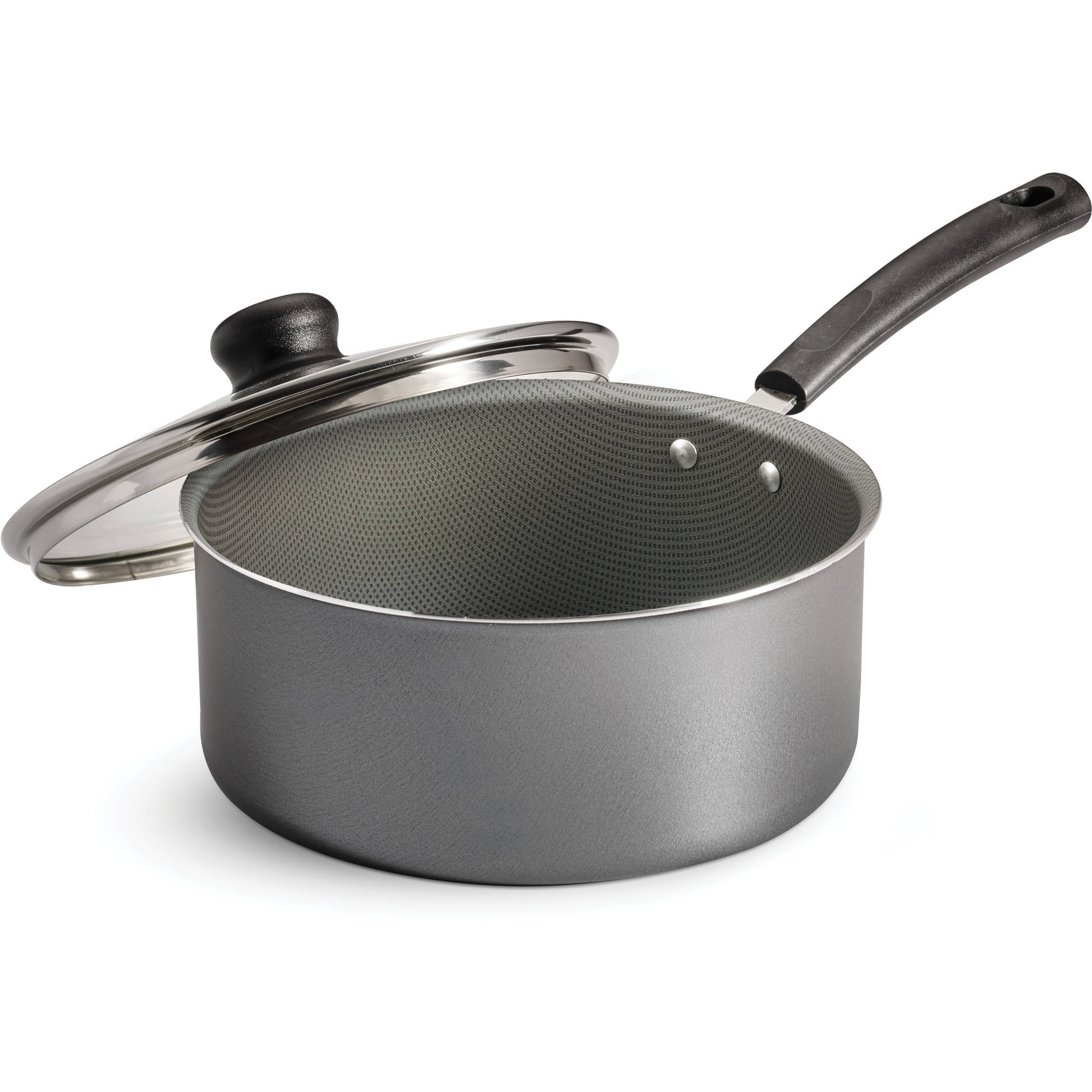 Tramontina PrimaWare 3 Quart Non-Stick Steel Gray Covered Sauce Pan 