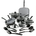 thumbnail interactive-video image 1 of Tramontina Primaware 18 Piece CERAMIC Cookware Set, GRAY, 1 of 6