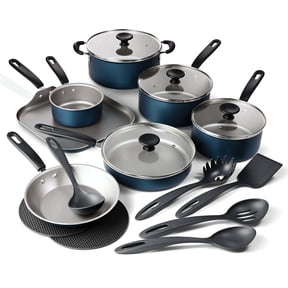 Tramontina Primaware 18-Piece Nonstick Cookware Set Blue