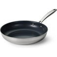 thumbnail image 1 of Tramontina Signature 10-Inch Tri-Ply Clad Stainless Steel Frying Pan with Ceramic Non Stick Interior, Oven-Safe, Dishwasher-Safe, Induction-Ready, 1 of 10